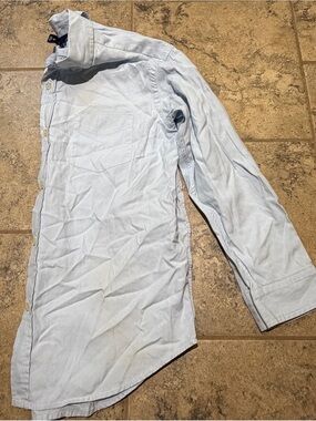 GAP Light Blue Button-Down Shirt Boys size L(10) with some discoloration